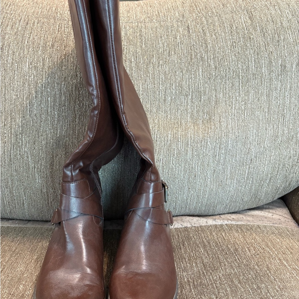 Style & Co. Brown Heeled Boots